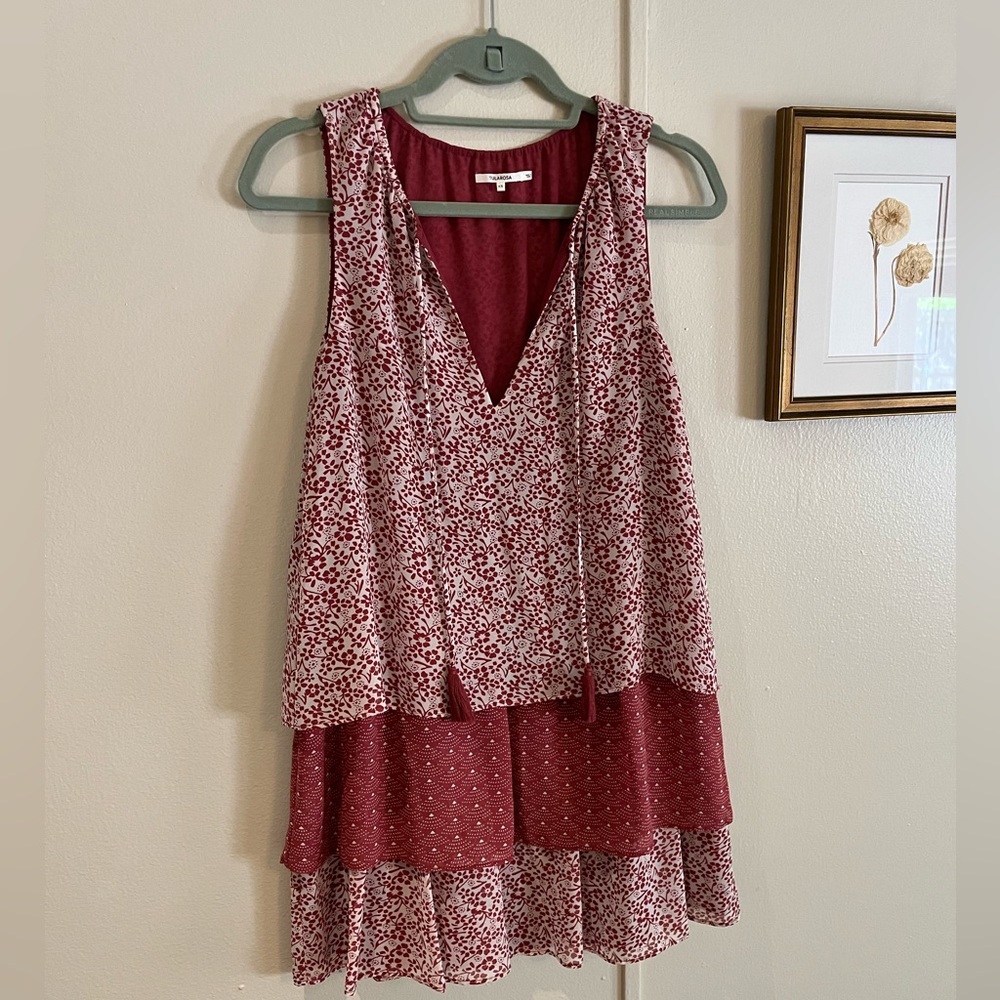 Tularosa mini tiered floral mini dress